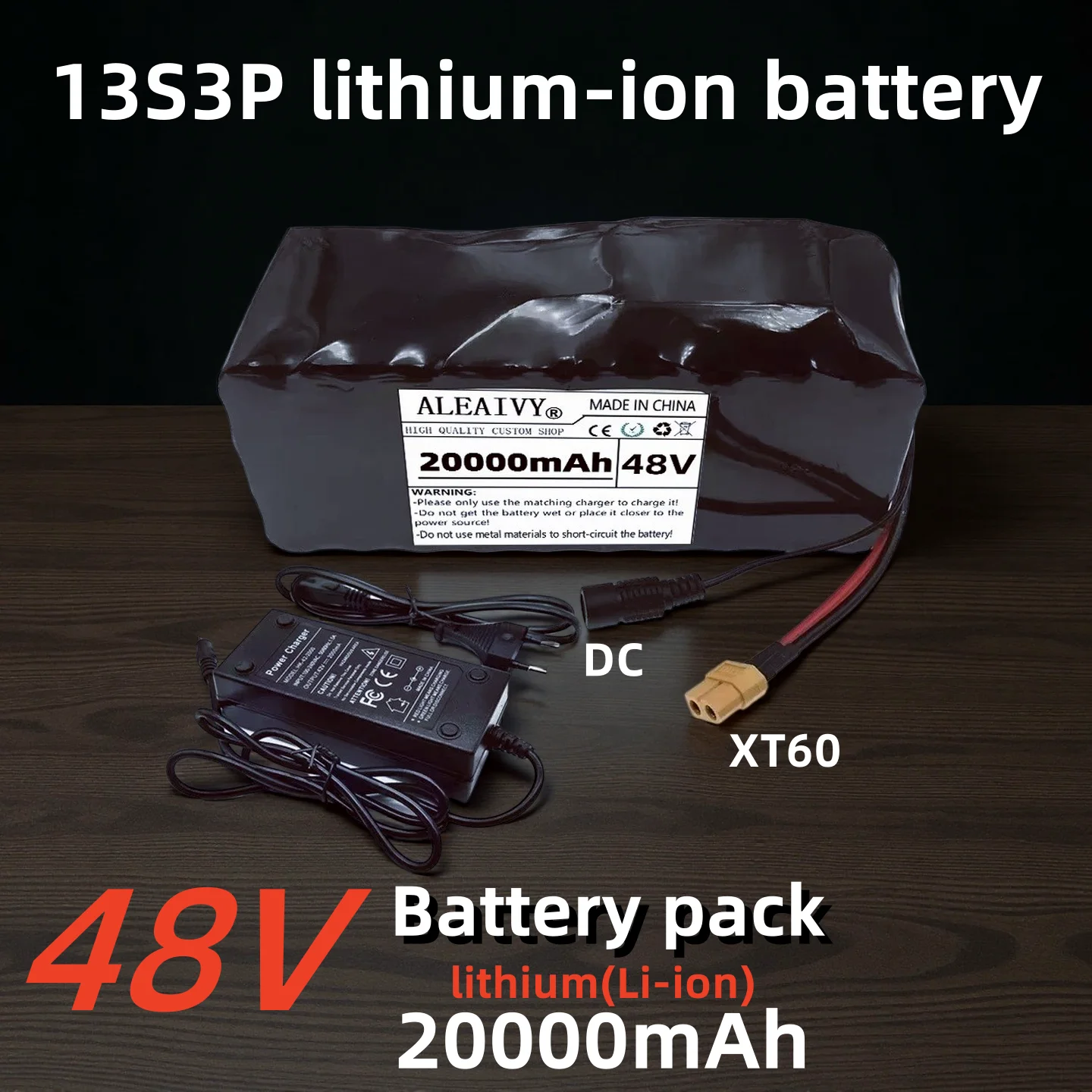 Battery for 54.6V Devices - New 100% Original 48V 20Ah 1000W 13S3P Lithium-ion with BMS Discharge Charger
Battery for 54.6V Devices - New 100% Original 48V 20Ah 1000W 13S3P Lithium-ion with BMS Discharge Charger