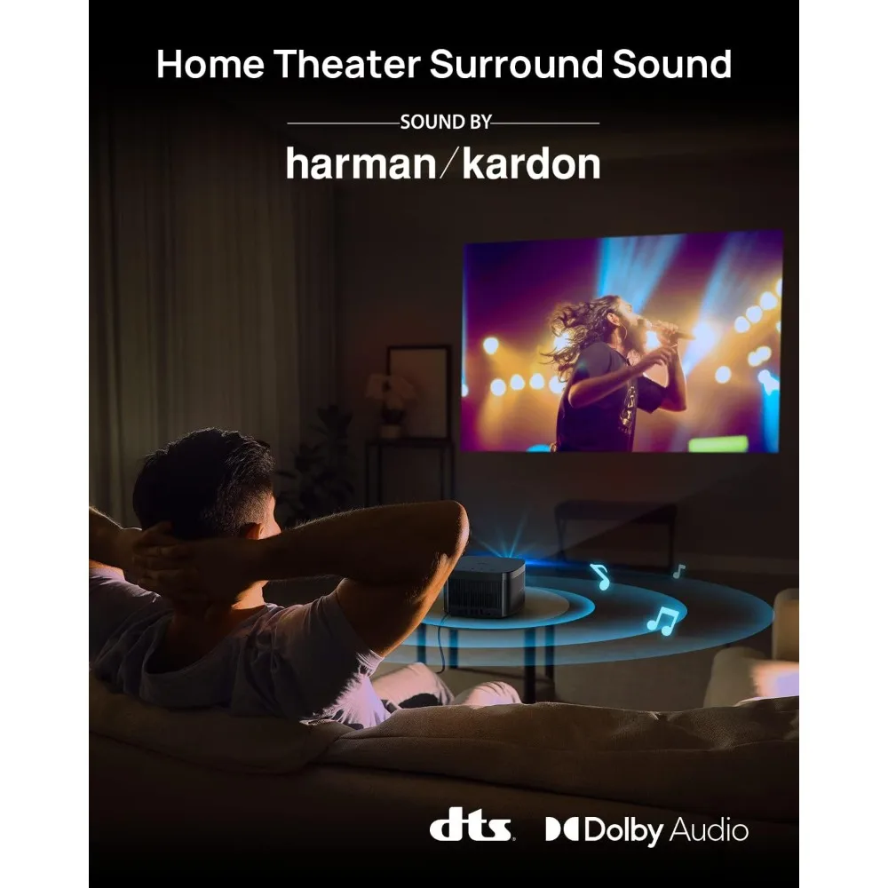 Проектор Horizon Pro 4K, 1500 ISO люмен, Android TV, динамики Harman Kardon
Проектор Horizon Pro 4K, 1500 ISO люмен, Android TV, динамики Harman Kardon