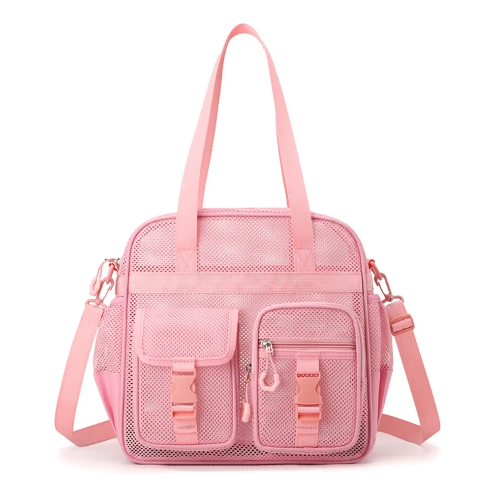 Quick Dry Mesh Shoulder Bag Zippers Closure Multi-Pocket Crossbody Travel Bag Detachable Large Capacity Hollow Out Swim Handbag
Quick Dry Mesh Shoulder Bag Zippers Closure Multi-Pocket Crossbody Travel Bag Detachable Large Capacity Hollow Out Swim Handbag