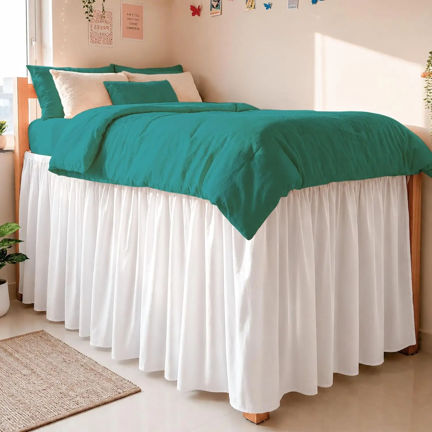 Extra Long Ruffled Dorm Bed Skirt 30 Inch Drop, Twin XL Dust Ruffle, Premium Microfiber, White
Extra Long Ruffled Dorm Bed Skirt 30 Inch Drop, Twin XL Dust Ruffle, Premium Microfiber, White