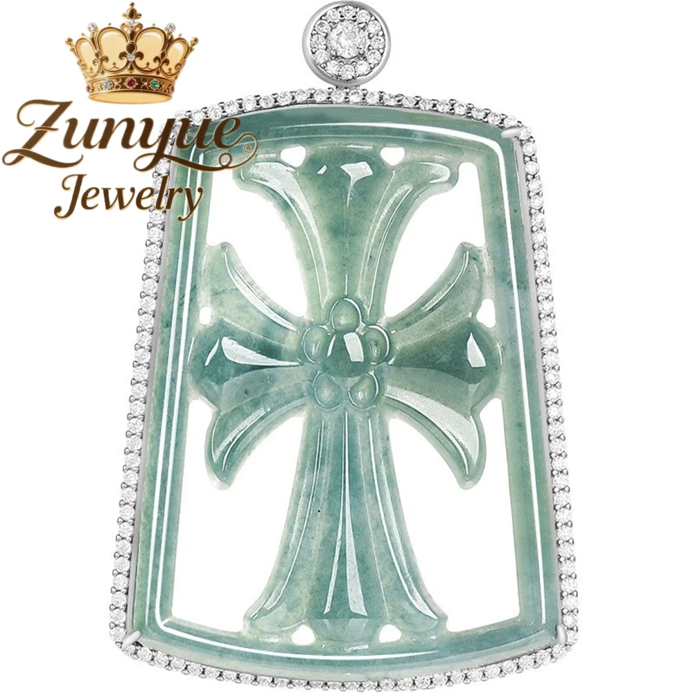 Authentic Natural A-Grade Blue Water Jadeite Crozier Cross Pendant S925 Silver Fashion Exquisite Luxury Fine Jewelry Gift Amulet
Authentic Natural A-Grade Blue Water Jadeite Crozier Cross Pendant S925 Silver Fashion Exquisite Luxury Fine Jewelry Gift Amulet
