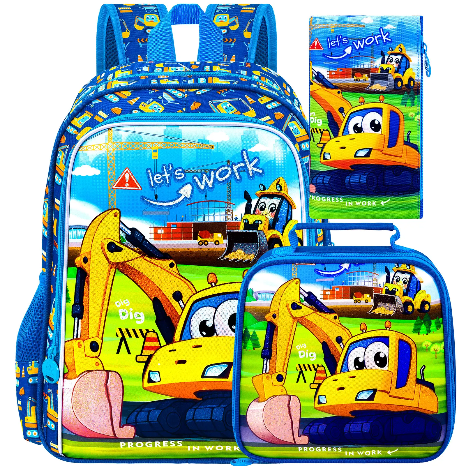 Набор из 3 школьных рюкзаков для мальчиков, 16 дюймов, водонепроницаемые, для дошкольников и начальной школы, с дизайном экскаватора и крутой машиной
Набор из 3 школьных рюкзаков для мальчиков, 16 дюймов, водонепроницаемые, для дошкольников и начальной школы, с дизайном экскаватора и крутой машиной