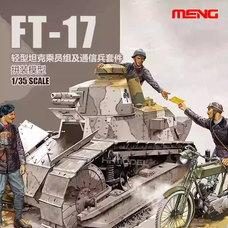 MENG HS-005 French FT-17 Light Tank - Crew & Orderly 1/35 Military Assembled Scale Model Kit DIY Toys Collectible Birthday Gifts
MENG HS-005 French FT-17 Light Tank - Crew & Orderly 1/35 Military Assembled Scale Model Kit DIY Toys Collectible Birthday Gifts