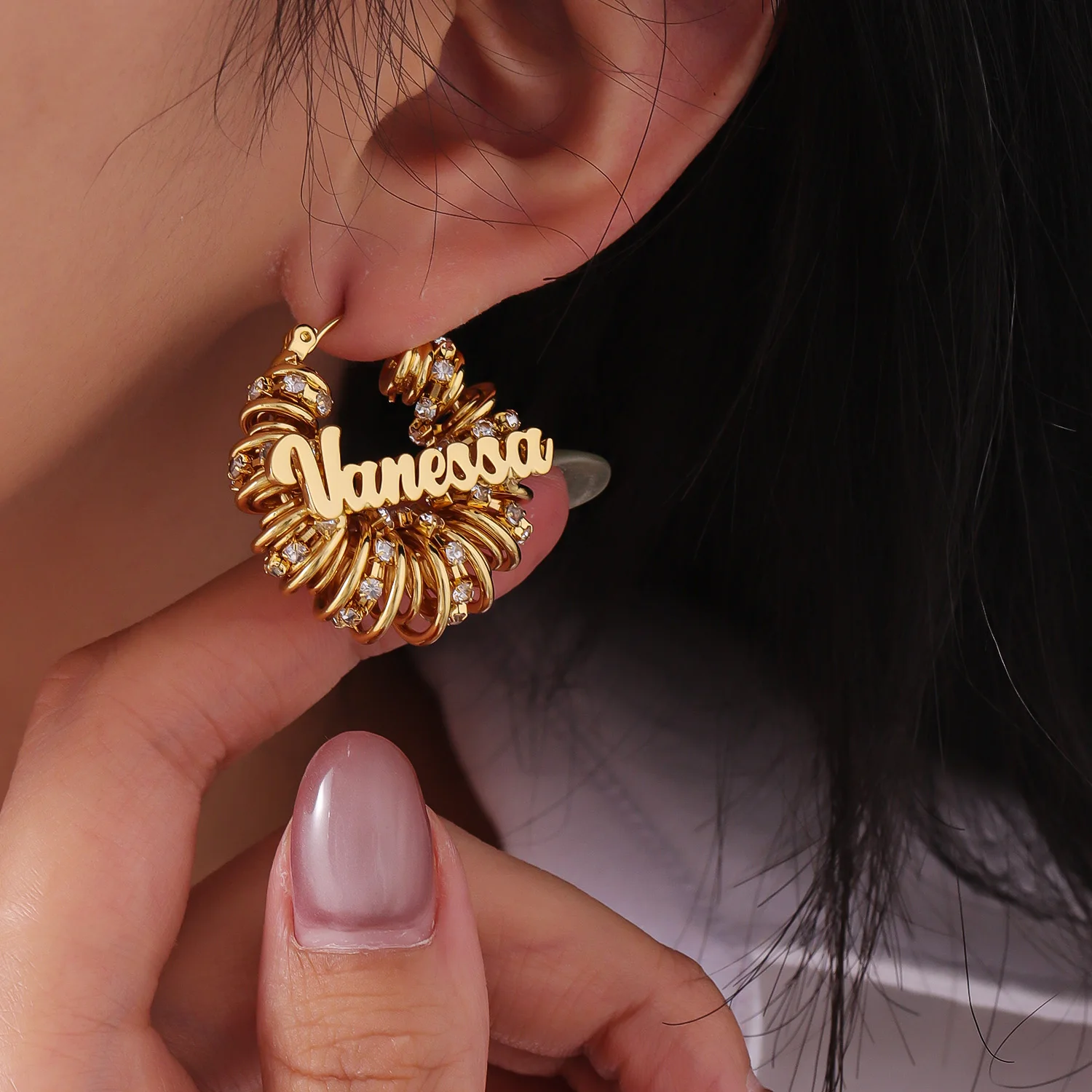 Luxury Custom Name Hoop Earrings Woman Personalized 30mm Stainless Steel 2025 Trend Earrings For Women Fashion Christmas Gift
Luxury Custom Name Hoop Earrings Woman Personalized 30mm Stainless Steel 2025 Trend Earrings For Women Fashion Christmas Gift