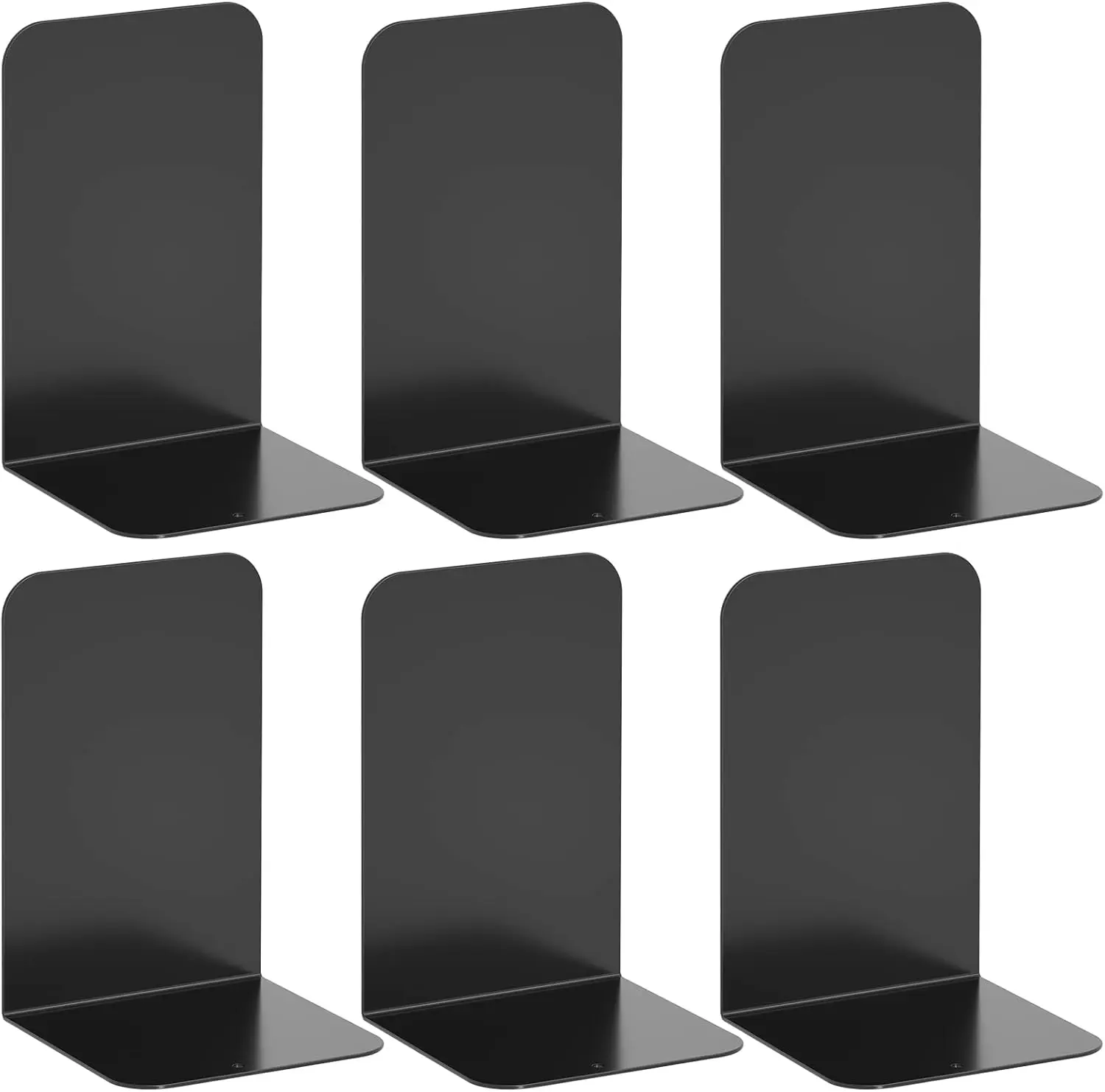 Black Metal Bookends 3 Pairs, Heavy Duty Book Stopper for Shelves, Non-Slip Book Organizer for Home Office School
Black Metal Bookends 3 Pairs, Heavy Duty Book Stopper for Shelves, Non-Slip Book Organizer for Home Office School
