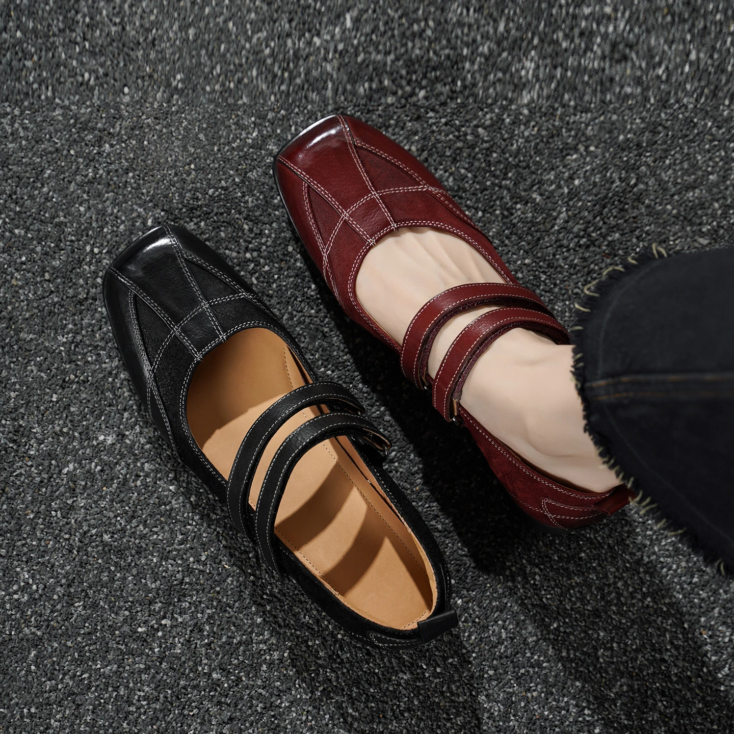 Genuine Leather Cowhide Square toe Mary Janes Shoes ,Work High Heels Fashion Shallow Buckle Strap Womens shoes
Genuine Leather Cowhide Square toe Mary Janes Shoes ,Work High Heels Fashion Shallow Buckle Strap Womens shoes