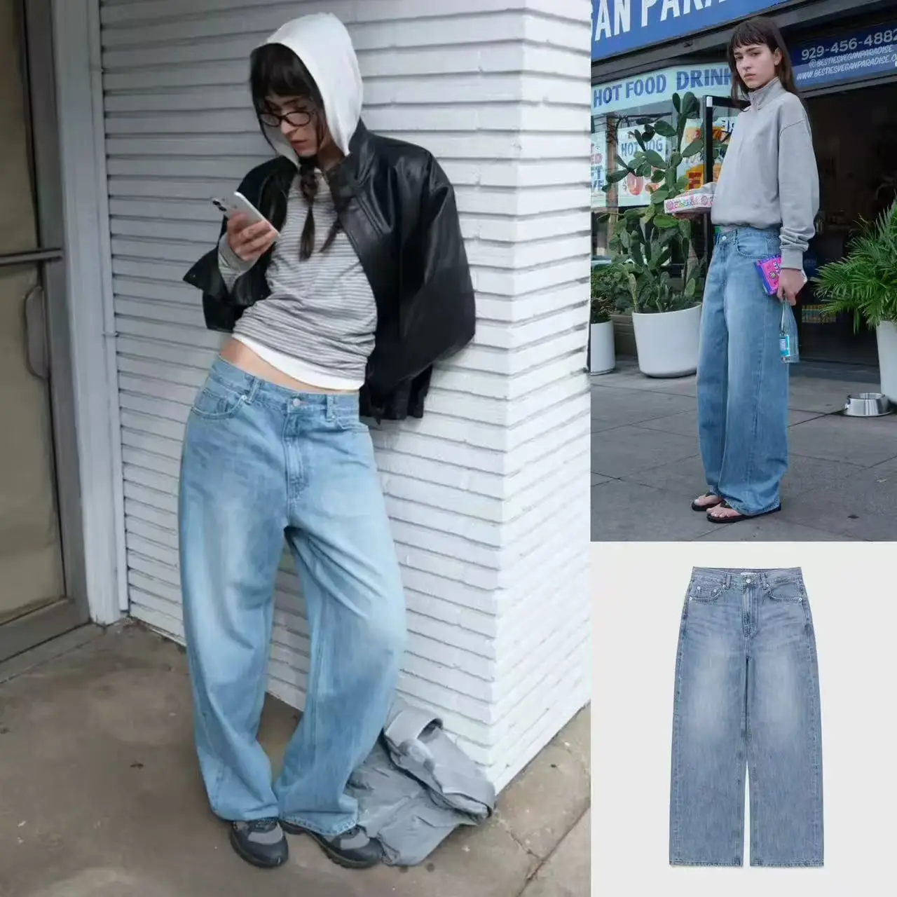 Loose High Waist Light Blue Denim Jeans Washed out Comfortable Wide Leg Pants Versatile Casual Korean Style Ladies Jeans
Loose High Waist Light Blue Denim Jeans Washed out Comfortable Wide Leg Pants Versatile Casual Korean Style Ladies Jeans