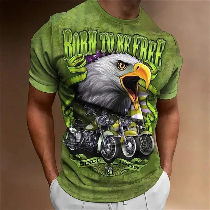 Eagle Motorcycle Vintage Print Summer Men O Neck Graphic T Shirts Casual Short Sleeve Oversized T Shirt Fashion Street Clothing
Eagle Motorcycle Vintage Print Summer Men O Neck Graphic T Shirts Casual Short Sleeve Oversized T Shirt Fashion Street Clothing