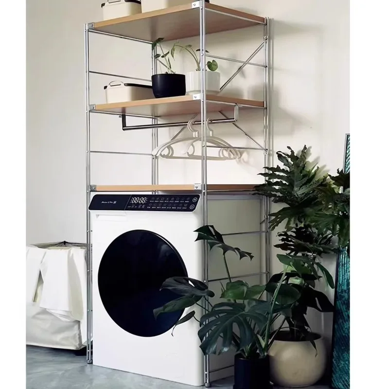 Stainless Steel Washing Machine, Shelf Above Shelf, Floor-to-ceiling Refrigerator, Multi-layer with Cabinet Door
Stainless Steel Washing Machine, Shelf Above Shelf, Floor-to-ceiling Refrigerator, Multi-layer with Cabinet Door