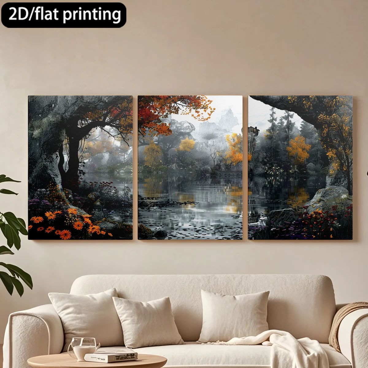 3pc wooden frame canvas decorative paintingEnchanting autumn landscape, lake.Corridor bedroom decoration
3pc wooden frame canvas decorative paintingEnchanting autumn landscape, lake.Corridor bedroom decoration