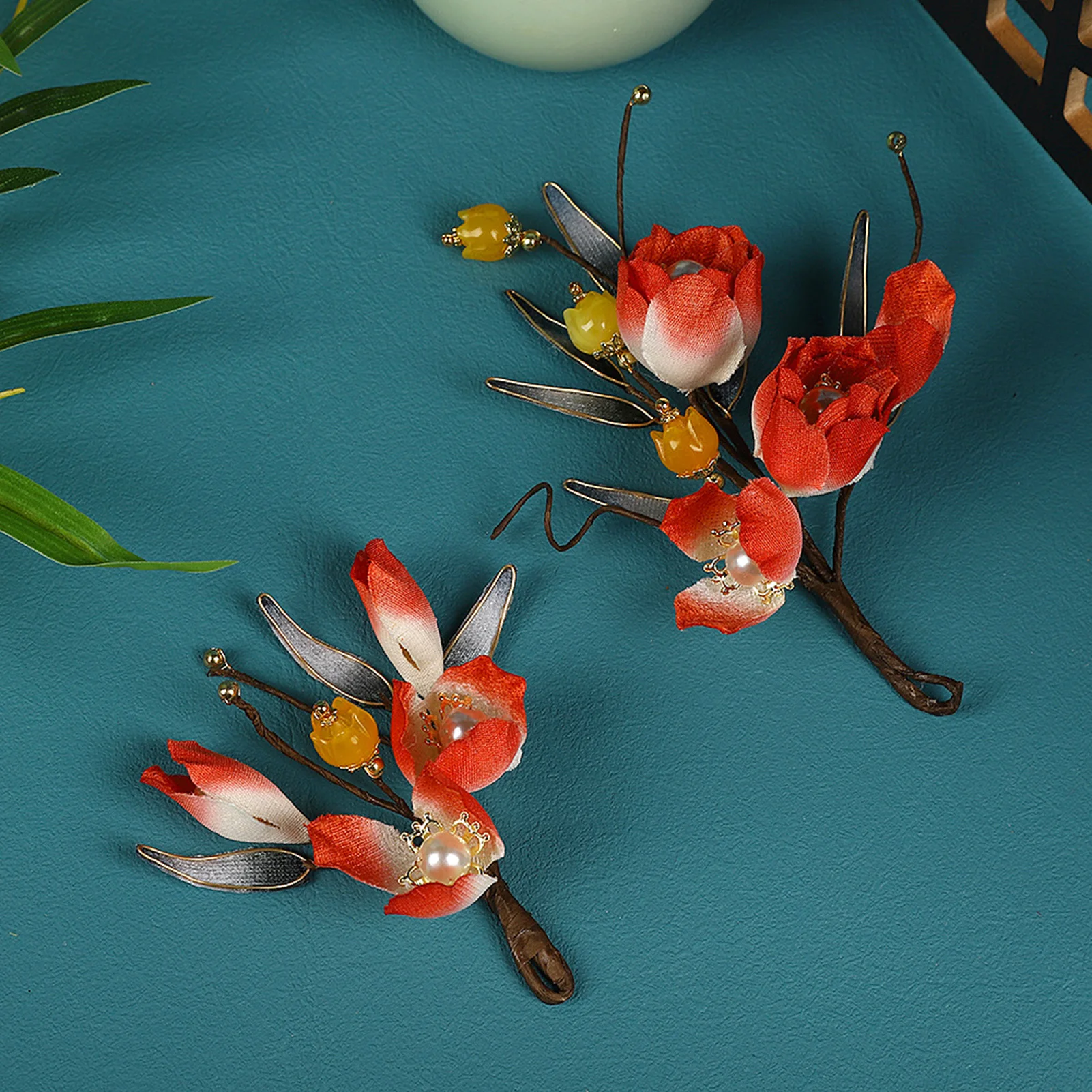 1 Pair Ancient Style Orange Silk Hairpin Flower Hanfu Headwear Fairy Wedding Hair Accessories Bride Tiara Head Jewelry Gifts
1 Pair Ancient Style Orange Silk Hairpin Flower Hanfu Headwear Fairy Wedding Hair Accessories Bride Tiara Head Jewelry Gifts