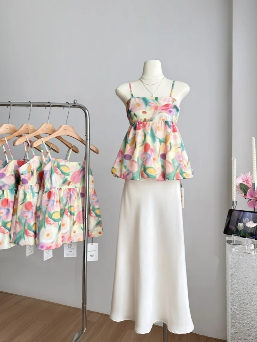 Sexy Strap Dress Two-Piece Set Women's Fashionable Beautiful Summer High-End Feeling Dopaamine Clothing Set without Brand
Sexy Strap Dress Two-Piece Set Women's Fashionable Beautiful Summer High-End Feeling Dopaamine Clothing Set without Brand