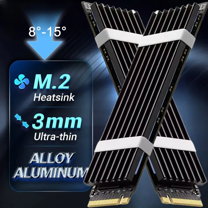 1/2/3Pack M.2 2280 SSD Heatsink for PC/PS5 PCIE NVMe Solid State Hard Disk Aluminum Alloy Radiator with Thermal Silicone Pad
1/2/3Pack M.2 2280 SSD Heatsink for PC/PS5 PCIE NVMe Solid State Hard Disk Aluminum Alloy Radiator with Thermal Silicone Pad