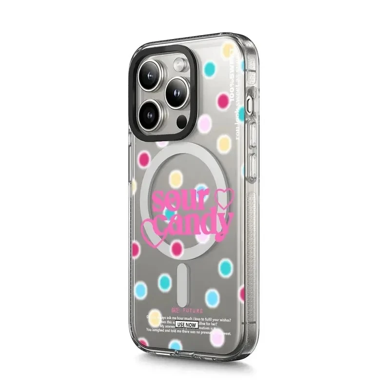 Магнитный чехол для IPhone 13 14 15 16 Pro Max с цветными точками бабочками и розовыми градиентными прозрачными рамками
Магнитный чехол для IPhone 13 14 15 16 Pro Max с цветными точками бабочками и розовыми градиентными прозрачными рамками
