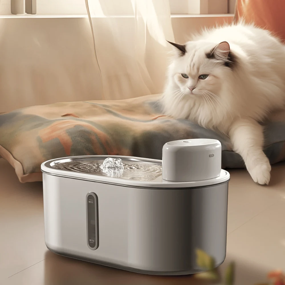 3L Wireless Stainless Steel Cat Water Fountain Ultra Quiet Pet Water Dispenser Auto Drinker Motion Sensor Dispenser Rechargeable
3L Wireless Stainless Steel Cat Water Fountain Ultra Quiet Pet Water Dispenser Auto Drinker Motion Sensor Dispenser Rechargeable