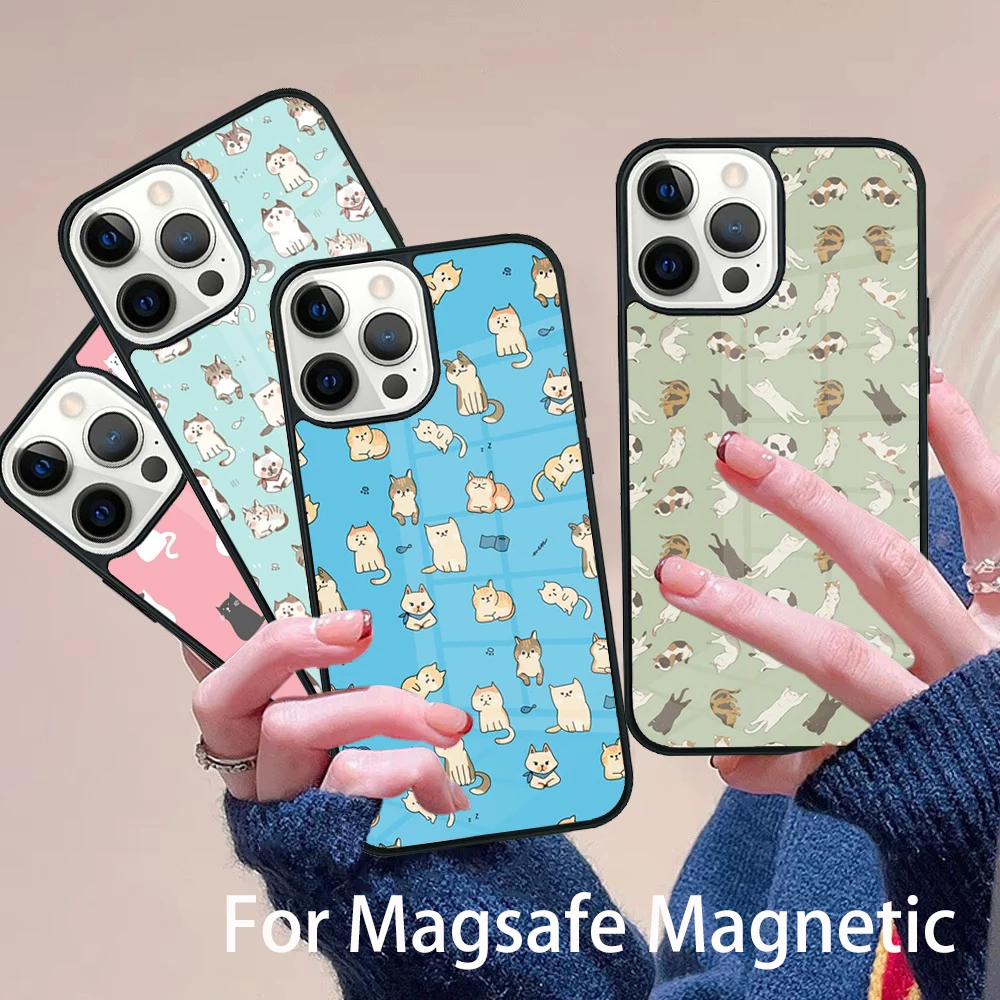 Cute Kawaii Cat Phone Case Magesafe Magnetic Wireless Charge Cover For IPhone 16 11 12 13 14 15 Pro Max Plus Mini
Cute Kawaii Cat Phone Case Magesafe Magnetic Wireless Charge Cover For IPhone 16 11 12 13 14 15 Pro Max Plus Mini
