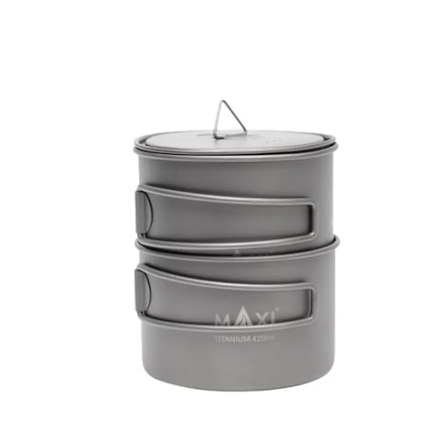 Titanium 750ml Pot and 420ml Bowl Combo Set, Grade 1 Titanium Stackable Camping Cookware, Ultralight Backpacking Pot Set
Titanium 750ml Pot and 420ml Bowl Combo Set, Grade 1 Titanium Stackable Camping Cookware, Ultralight Backpacking Pot Set