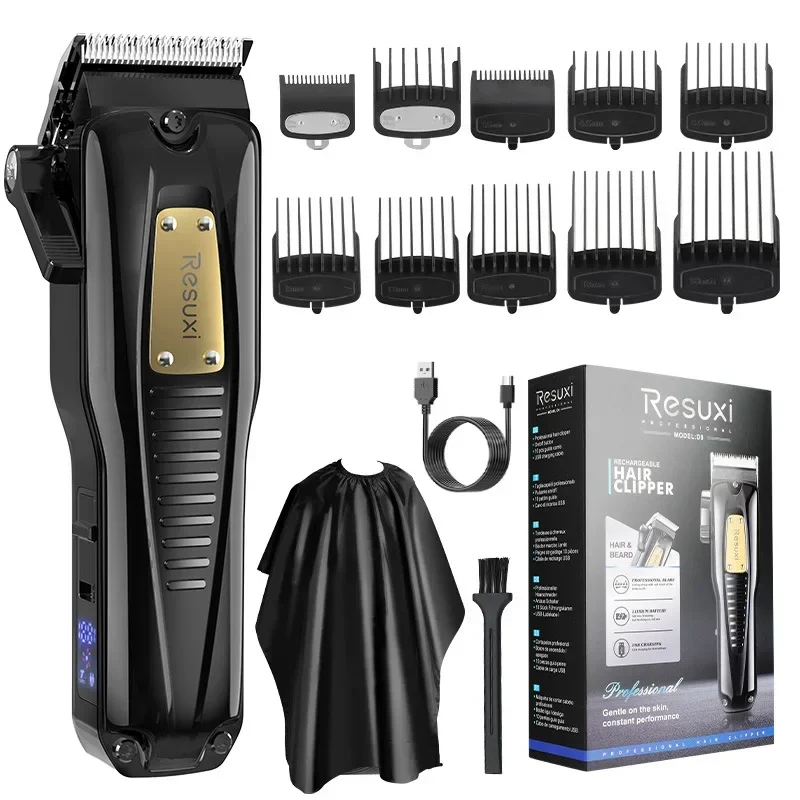 RESUXI D9 High Power Oil Head Electric Trimmer Hair Salon Household HairClipper Men's Professional Electric Haircut Grooming Kit
RESUXI D9 High Power Oil Head Electric Trimmer Hair Salon Household HairClipper Men's Professional Electric Haircut Grooming Kit