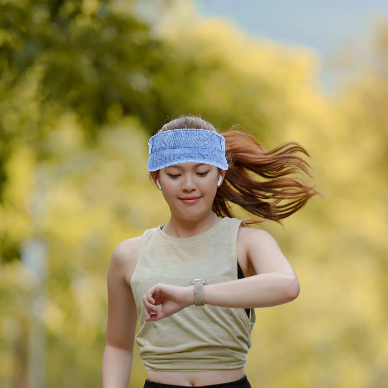 Washed Denim Visor Hat for Men and Women - Adjustable Breathable Sunshade Cap for Running Hiking Cycling Outdoor Sports
Washed Denim Visor Hat for Men and Women - Adjustable Breathable Sunshade Cap for Running Hiking Cycling Outdoor Sports