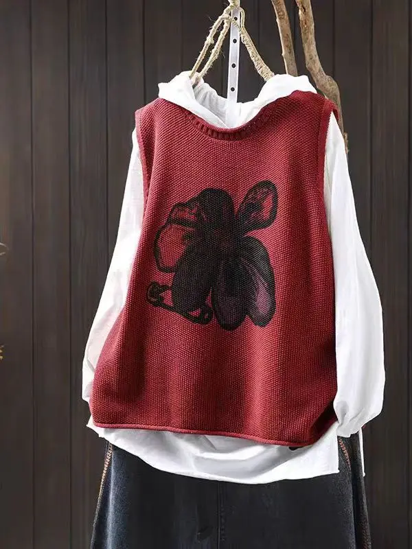 Свободный вязаный женский жилет с v-образным принтом, весна-осень 2023, новинка 2024, облегающий топ в стиле ретро, европейская мода
Свободный вязаный женский жилет с v-образным принтом, весна-осень 2023, новинка 2024, облегающий топ в стиле ретро, европейская мода