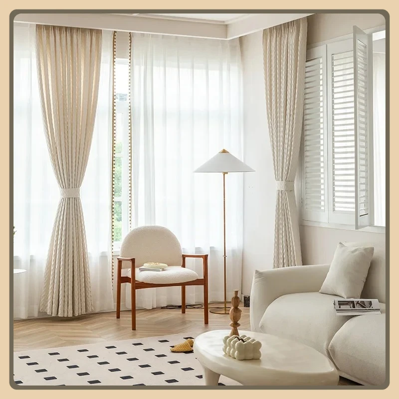 French Style Cream Curtains for Living Dining Room Bedroom Three-dimensional Luxury Relief High-precision Jacquard Model Room
French Style Cream Curtains for Living Dining Room Bedroom Three-dimensional Luxury Relief High-precision Jacquard Model Room