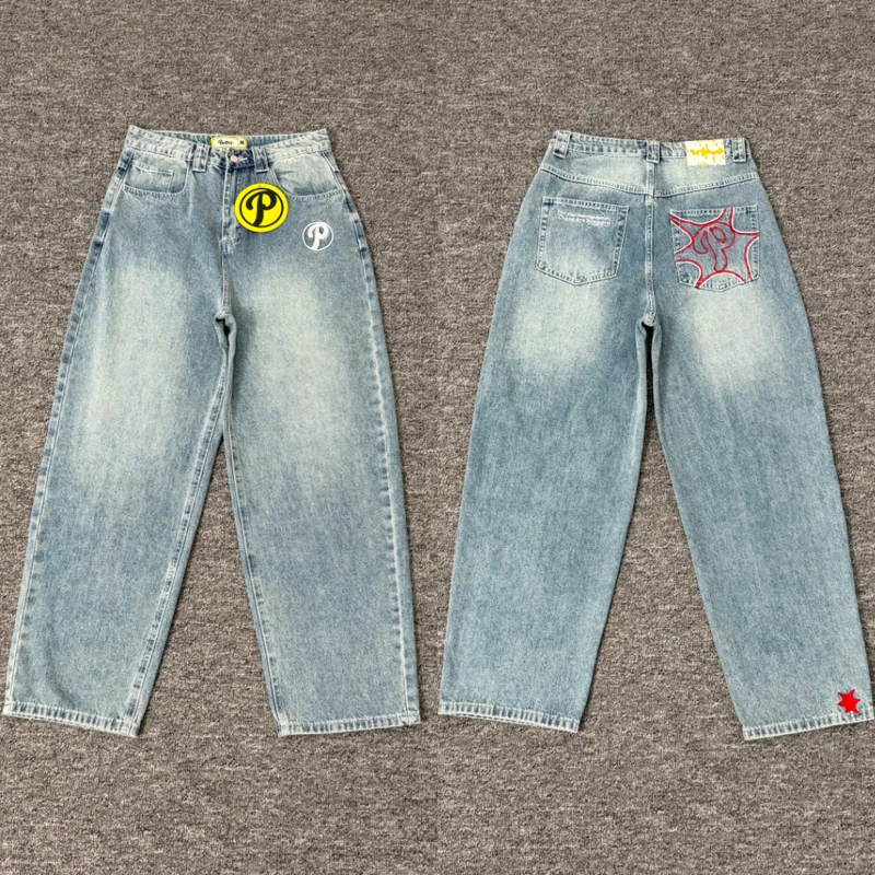 Light Color Retro Protect Jeans New Summer Casual Loose Straight-leg Embroidery Pattern Denim Pants Men Women
Light Color Retro Protect Jeans New Summer Casual Loose Straight-leg Embroidery Pattern Denim Pants Men Women