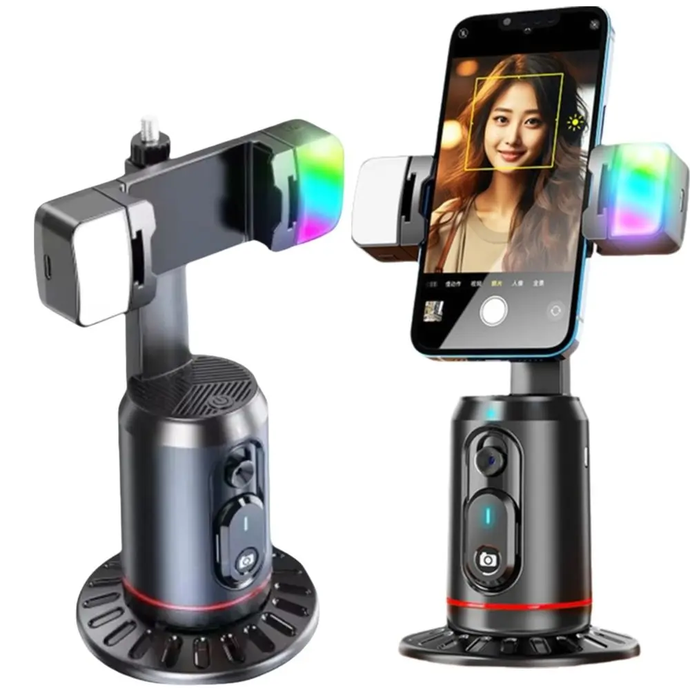 Auto Face Tracking AI Smart Gimbal Tripod Gesture Control 360° Rotating Phone Holder Bluetooth Remote Universal 
Auto Face Tracking AI Smart Gimbal Tripod Gesture Control 360° Rotating Phone Holder Bluetooth Remote Universal