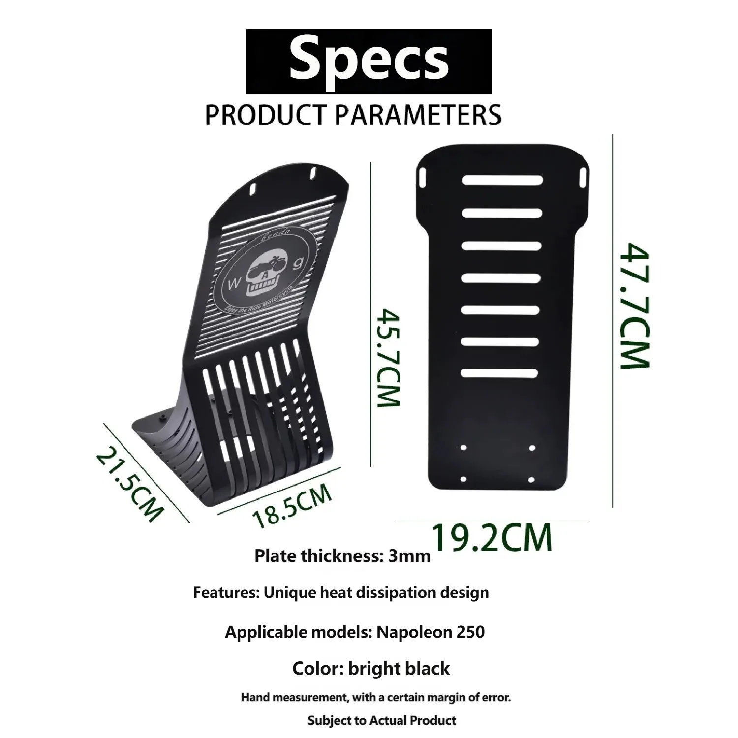 For Benda Napoleon 250 Metal Hollow Water Tank Grille Fairing Chassis Anti-scratch Protection Plate Mod Accessories
For Benda Napoleon 250 Metal Hollow Water Tank Grille Fairing Chassis Anti-scratch Protection Plate Mod Accessories
