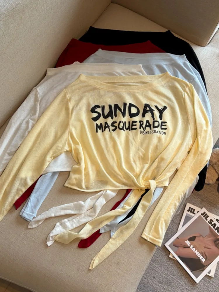Korean Style Lazy Letter Print One Shoulder Long Sleeve T-Shirt Women's Summer Casual Tie Dye Sun Protection Shirt Breathable
Korean Style Lazy Letter Print One Shoulder Long Sleeve T-Shirt Women's Summer Casual Tie Dye Sun Protection Shirt Breathable