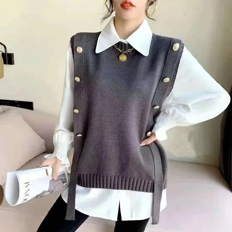 Pullover Female Sweater Waistcoat New In Luxury Classic Clothing Promotion Knitwear Youthful Clothes Solid Women's Knitted Vest
Pullover Female Sweater Waistcoat New In Luxury Classic Clothing Promotion Knitwear Youthful Clothes Solid Women's Knitted Vest