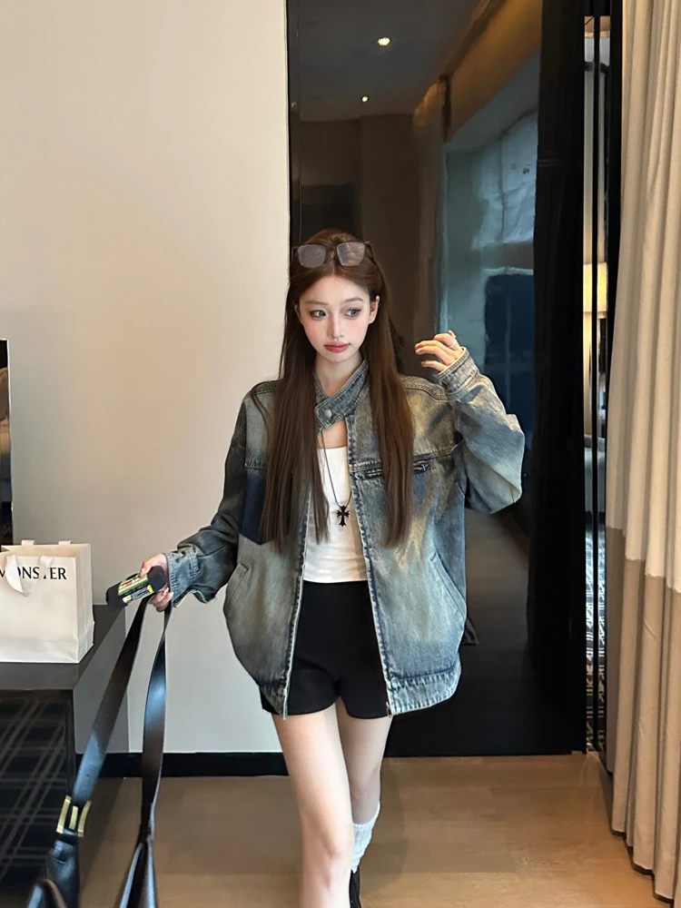 Denim Coat Girls Womens Autumn Notched Tweed Highstreet Waistband Cinching Elegant Pleated Layered Sashes Raglan Jackets Vintage
Denim Coat Girls Womens Autumn Notched Tweed Highstreet Waistband Cinching Elegant Pleated Layered Sashes Raglan Jackets Vintage