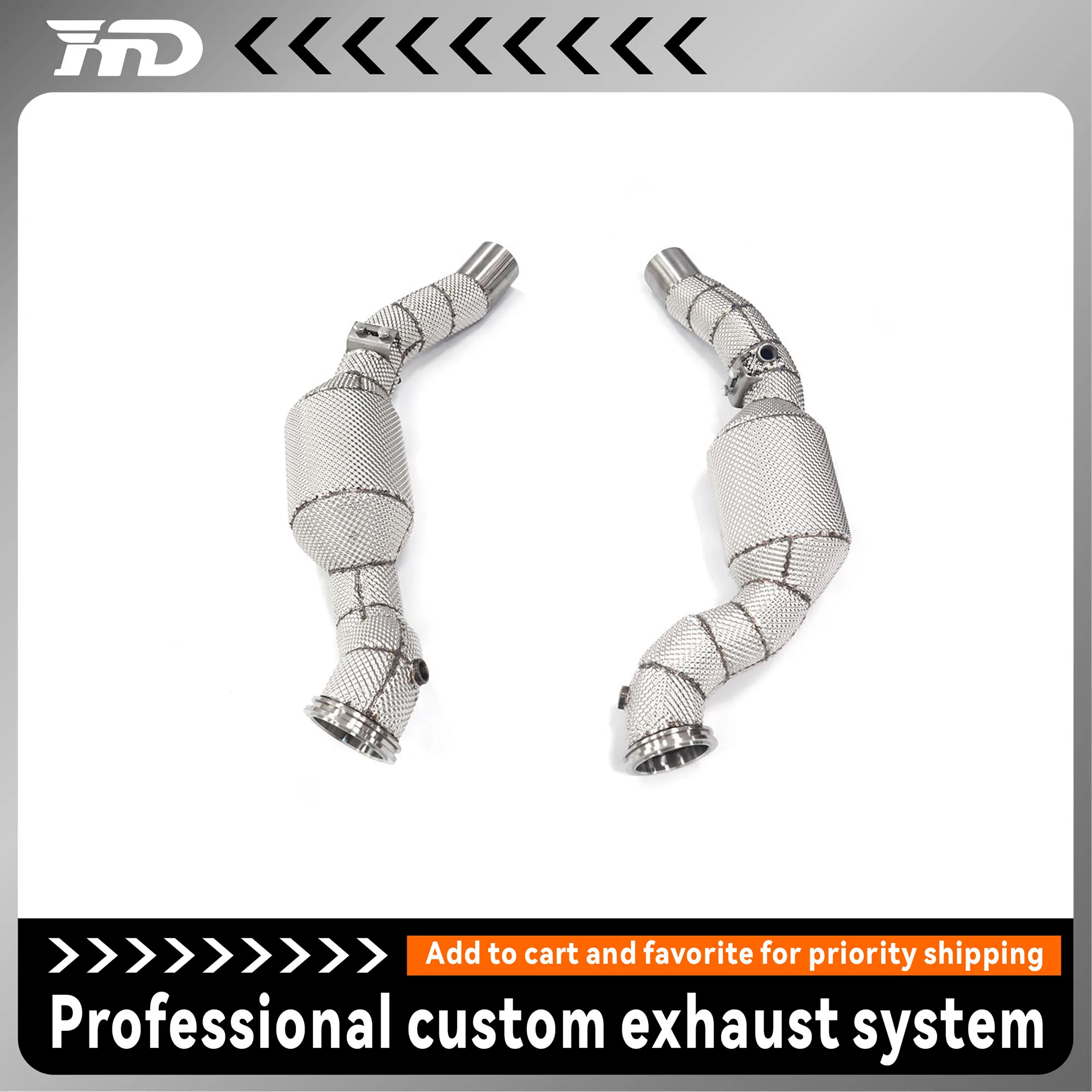 HMD Stainless Steel Exhaust System Performance Downpipe For Maserati Ghibli 3.0T AWD Heat Shield Auto Parts
HMD Stainless Steel Exhaust System Performance Downpipe For Maserati Ghibli 3.0T AWD Heat Shield Auto Parts