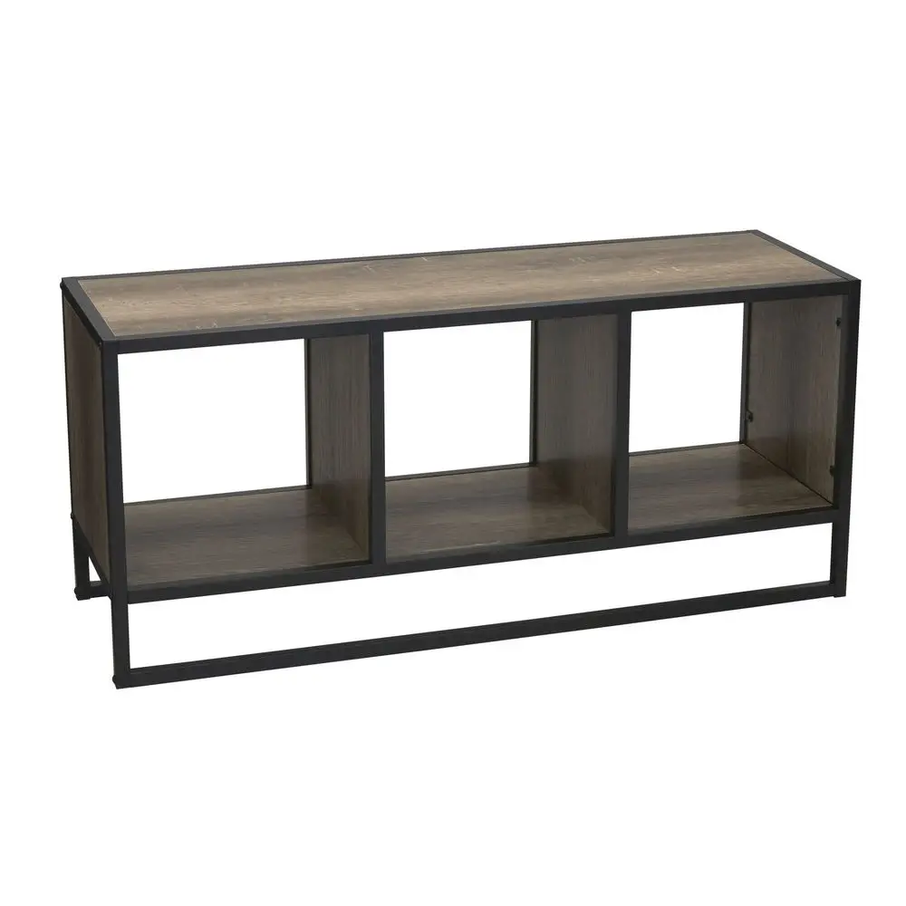Jamestown TV Stand Coffee Table with Square Cube Storage Compartments Ashwood Rustic Wood Grain and Black Metal
Jamestown TV Stand Coffee Table with Square Cube Storage Compartments Ashwood Rustic Wood Grain and Black Metal