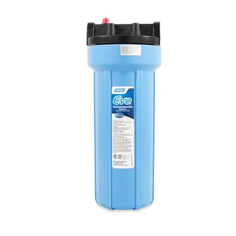 Evo RV Water Filter with Granulated Activated Carbon for Effective Bacteria Control and a Replaceable Premium Spun Polypropylen
Evo RV Water Filter with Granulated Activated Carbon for Effective Bacteria Control and a Replaceable Premium Spun Polypropylen