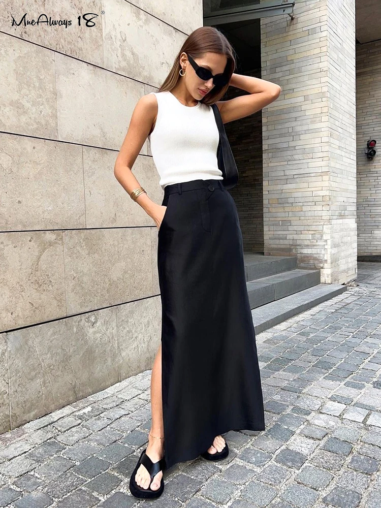 Mnealways18 Black Loose Long Skirts Women A-Line Zip Skirts Ladies Elegant Summer Skirts Female With Pocket Ankle-Length Skirts
Mnealways18 Black Loose Long Skirts Women A-Line Zip Skirts Ladies Elegant Summer Skirts Female With Pocket Ankle-Length Skirts