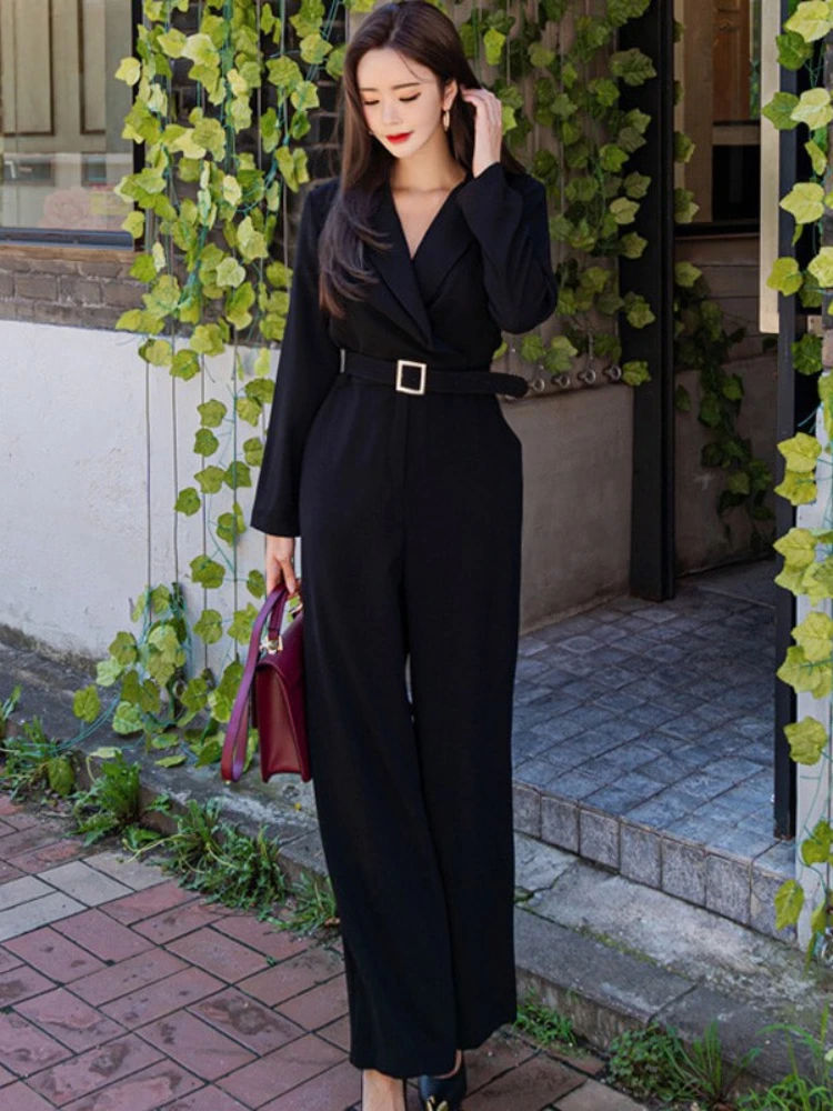 Korea Fashion Wide Leg Jumpsuits Women's High Waist Slim Solid Color Romper Elegant Chic Office Lady Profession Casual PlaySuits
Korea Fashion Wide Leg Jumpsuits Women's High Waist Slim Solid Color Romper Elegant Chic Office Lady Profession Casual PlaySuits