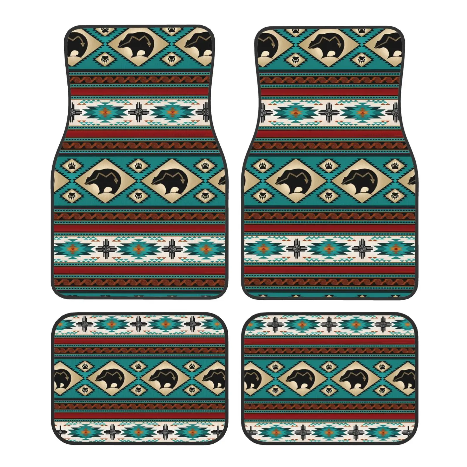 Aztec Bear Pattern Print Car Floor Mats Non-Slip Carpets Rugs Front & Rear Car Foot Mats Set of 4 Pieces Auto Accessories Decor
Aztec Bear Pattern Print Car Floor Mats Non-Slip Carpets Rugs Front & Rear Car Foot Mats Set of 4 Pieces Auto Accessories Decor