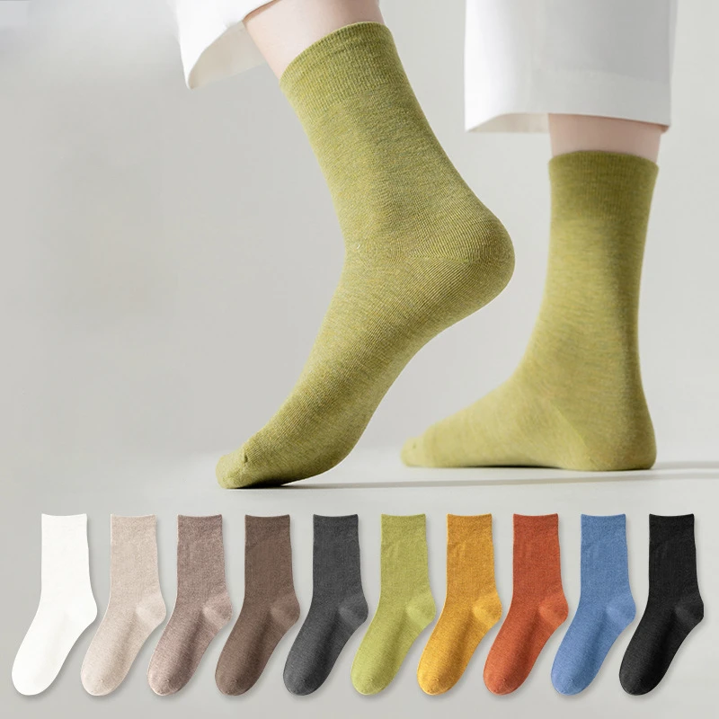 Fashion Women Socks Solid Color Soft Spring Autumn Mid Tube Loose Long Stockings Breathable Casual Sock Black White Comfortable
Fashion Women Socks Solid Color Soft Spring Autumn Mid Tube Loose Long Stockings Breathable Casual Sock Black White Comfortable