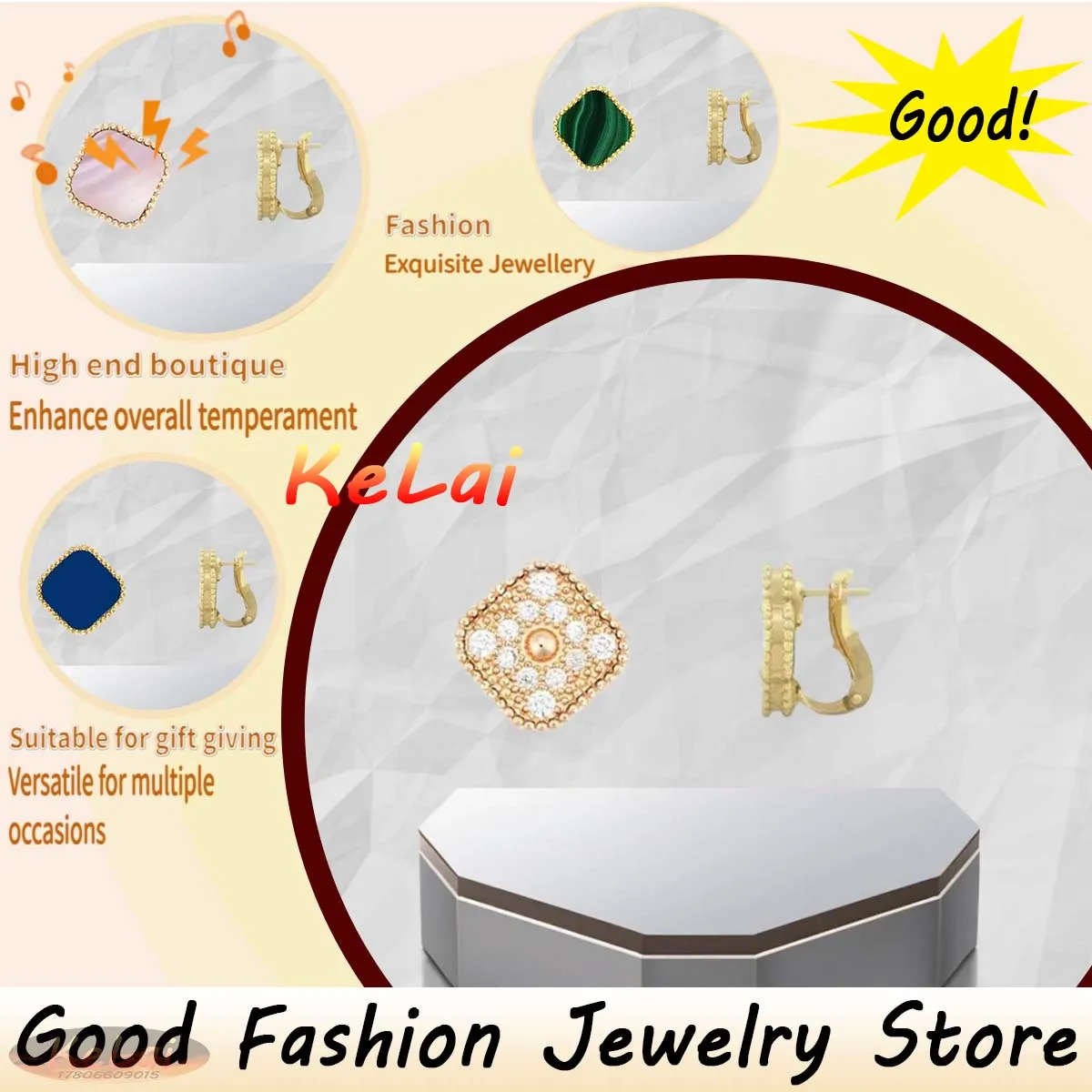 Classic fashion, popular women's charm, elegant and dignified four leaf clover ear patties, versatile for multiple occasions
Classic fashion, popular women's charm, elegant and dignified four leaf clover ear patties, versatile for multiple occasions
