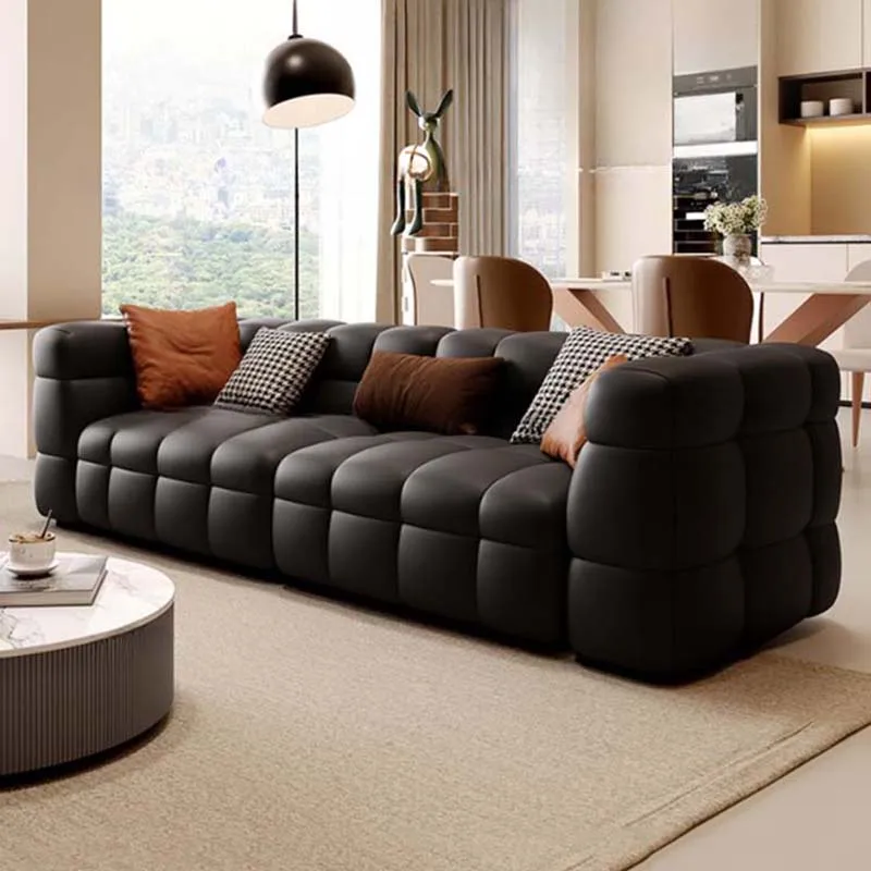 Comfortable Square Sofa Living Room Black Luxury European Modern Couches Leather Designer Divani Da Soggiorno Salon Furniture
Comfortable Square Sofa Living Room Black Luxury European Modern Couches Leather Designer Divani Da Soggiorno Salon Furniture