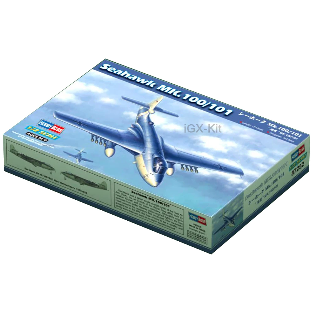 HobbyBoss 87252 1/72 Scale British Seahawk Mk.100/101 Fighter Jet Spy Aircraft Plane Hobby Craft Toy Plastic Model Building Kit
HobbyBoss 87252 1/72 Scale British Seahawk Mk.100/101 Fighter Jet Spy Aircraft Plane Hobby Craft Toy Plastic Model Building Kit