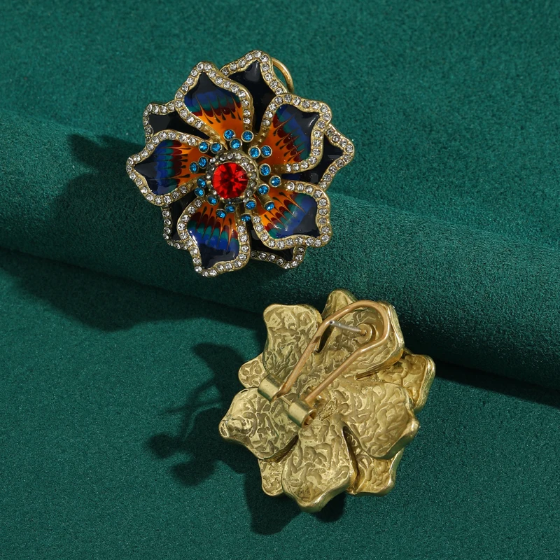 Vintage Malachite Enamel Earrings Flower Element For Woman Gold Color High Quality Luxury Jewelry Designer Gifts Wedding Party
Vintage Malachite Enamel Earrings Flower Element For Woman Gold Color High Quality Luxury Jewelry Designer Gifts Wedding Party