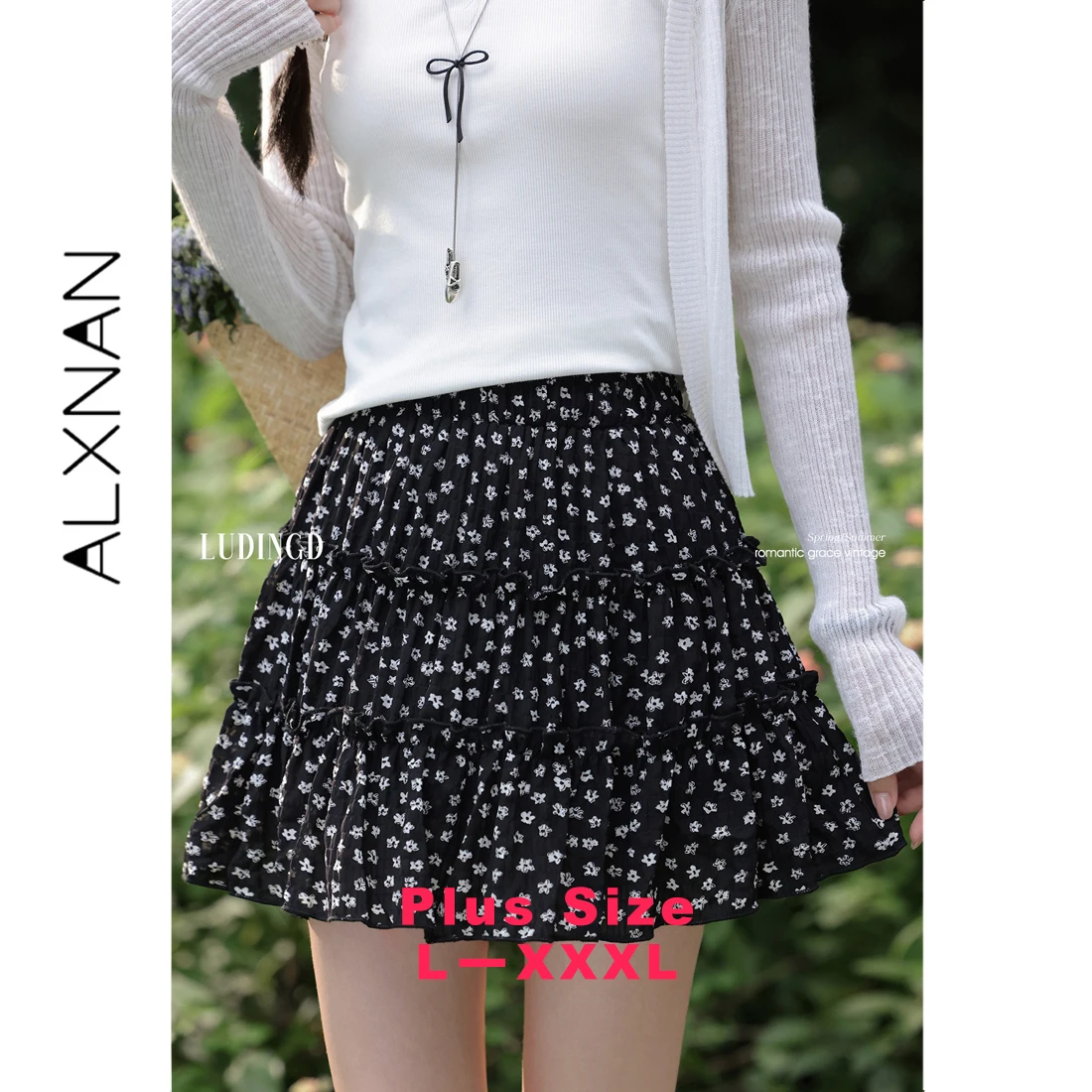 Юбка ALXNAN больших размеров, черная, с цветочным принтом, мини, А-силуэт, милая женская юбка-кейк, летняя, для отпуска, пляжная, повседневная, женская одежда, D12101
Юбка ALXNAN больших размеров, черная, с цветочным принтом, мини, А-силуэт, милая женская юбка-кейк, летняя, для отпуска, пляжная, повседневная, женская одежда, D12101