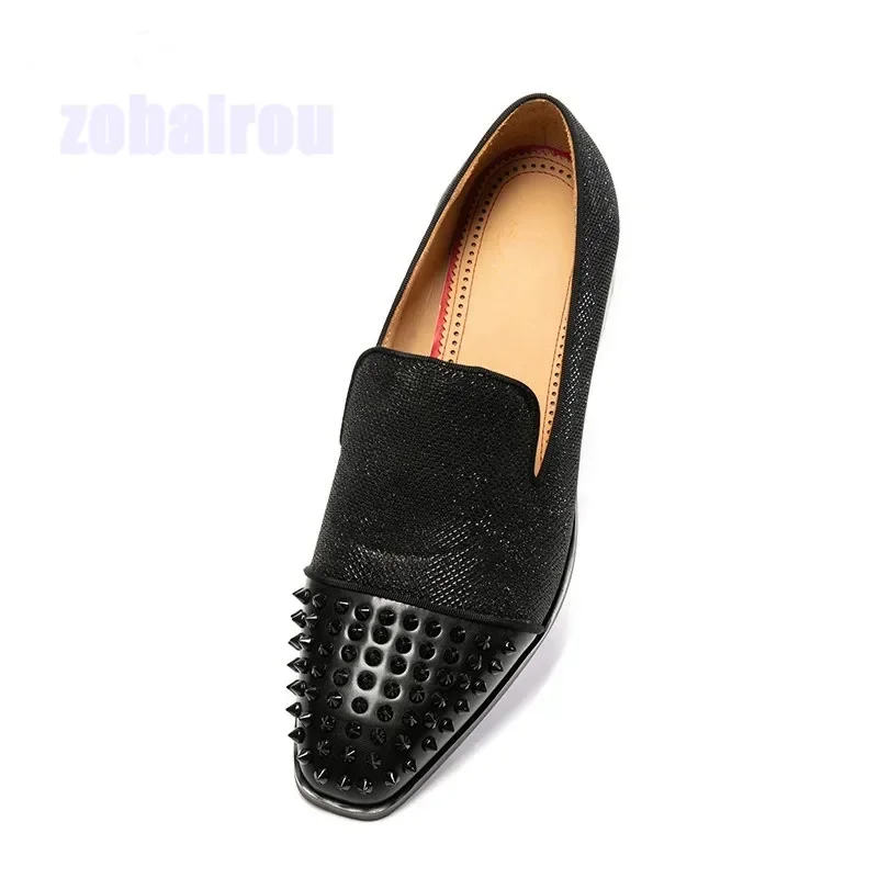 Black Rivet Men Loafers Fashion Personality Solid Color Slip On Leather Shoes Man Party Spring Footwear Flats Big Size 38- 48
Black Rivet Men Loafers Fashion Personality Solid Color Slip On Leather Shoes Man Party Spring Footwear Flats Big Size 38- 48