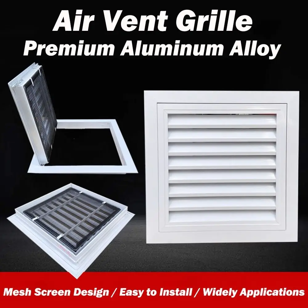 Новая высококачественная вентиляционная решетка из алюминиевого сплава, белая, с сеткой, для коньковых окон, квадратная, для домов
Новая высококачественная вентиляционная решетка из алюминиевого сплава, белая, с сеткой, для коньковых окон, квадратная, для домов