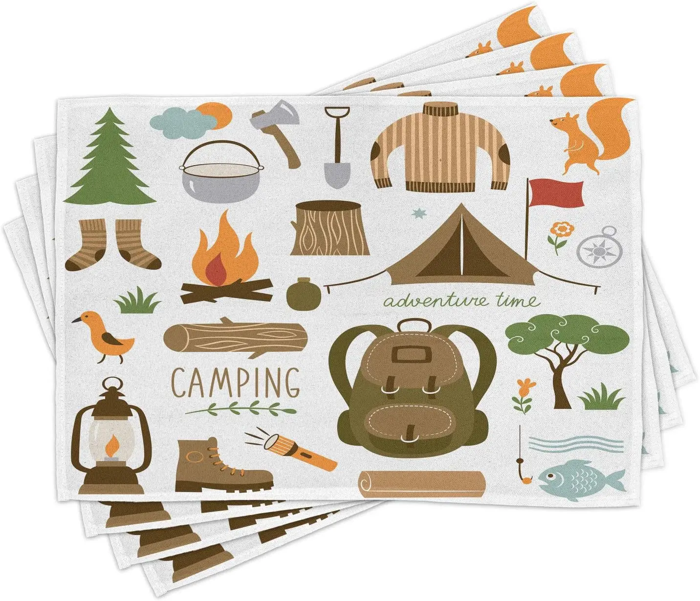 Adventure Place Mats Set of 4 Camping Equipment Placemats Art Print Washable Fabric Placemats for Dining Table Standard Size
Adventure Place Mats Set of 4 Camping Equipment Placemats Art Print Washable Fabric Placemats for Dining Table Standard Size