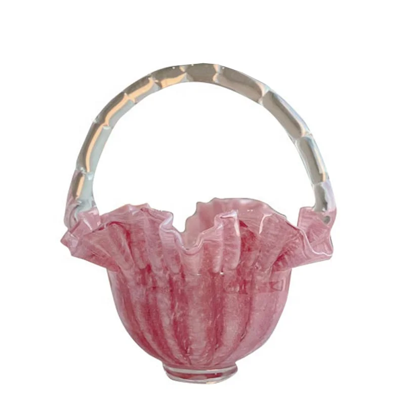 French handmade pink borosilicate glass pleated bowl fruit plate home decoration dining table luxury bread basket
French handmade pink borosilicate glass pleated bowl fruit plate home decoration dining table luxury bread basket