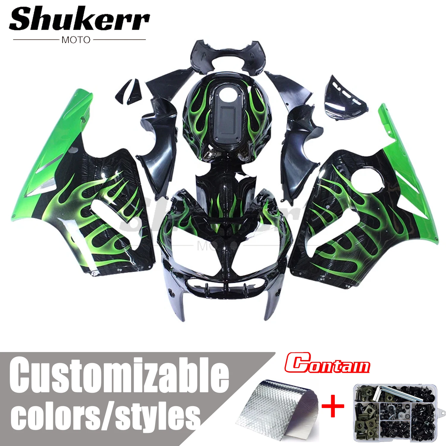 Shukerr Moto Abs Plastics Motorcycle Fairing Kit Sportbike Bodywork Kits Fit for Kawasaki Ninja Zx-12R Zx12R 2002-2006 03 04 05
Shukerr Moto Abs Plastics Motorcycle Fairing Kit Sportbike Bodywork Kits Fit for Kawasaki Ninja Zx-12R Zx12R 2002-2006 03 04 05