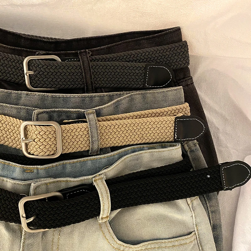 Casual Canvas Belt Men's No Punching Ins Elastic Jeans Weaving Leather Belt Simple Style Universal Match All-Match Style
Casual Canvas Belt Men's No Punching Ins Elastic Jeans Weaving Leather Belt Simple Style Universal Match All-Match Style