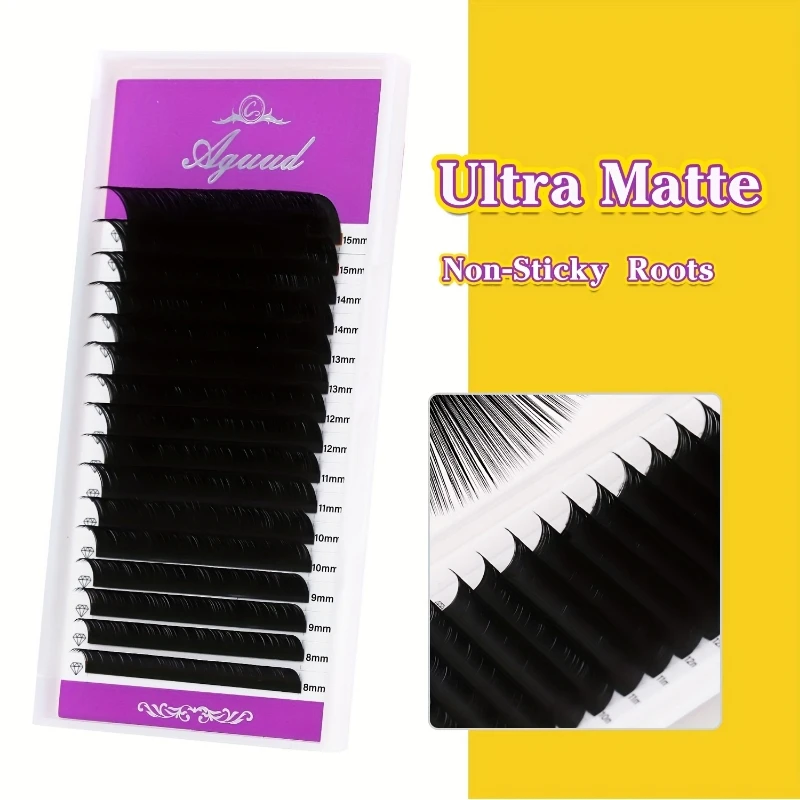 AGUUD Ultra Matte Black Korea PBT Individual Eyelash Extension Cashmere Premium Faux Mink Classic Natural Soft False Lash Makeup
AGUUD Ultra Matte Black Korea PBT Individual Eyelash Extension Cashmere Premium Faux Mink Classic Natural Soft False Lash Makeup